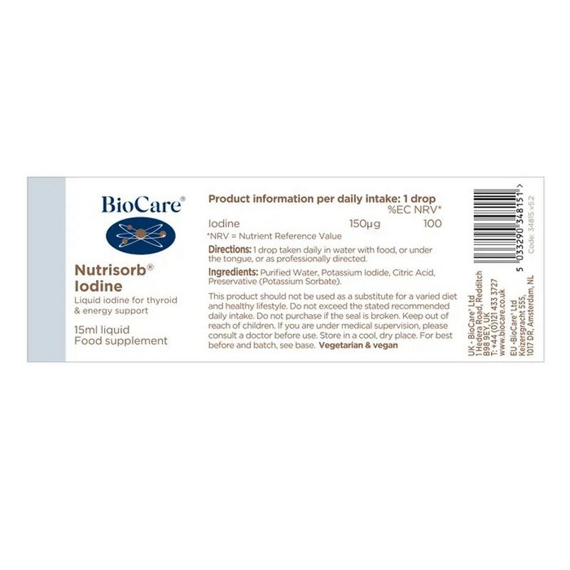 BioCare Nutrisorb®  Iodine 15ml Liquid Drops