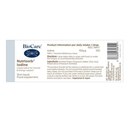 BioCare Nutrisorb®  Iodine 15ml Liquid Drops