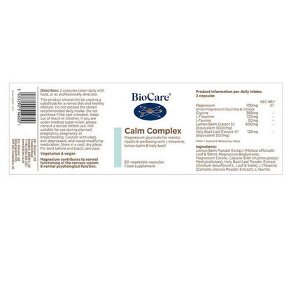 BioCare Calm Complex 60 Capsules