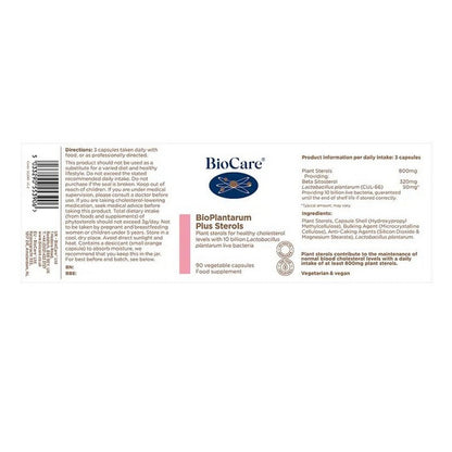 BioCare BioPlantarum Plus Sterols 90 Capsules