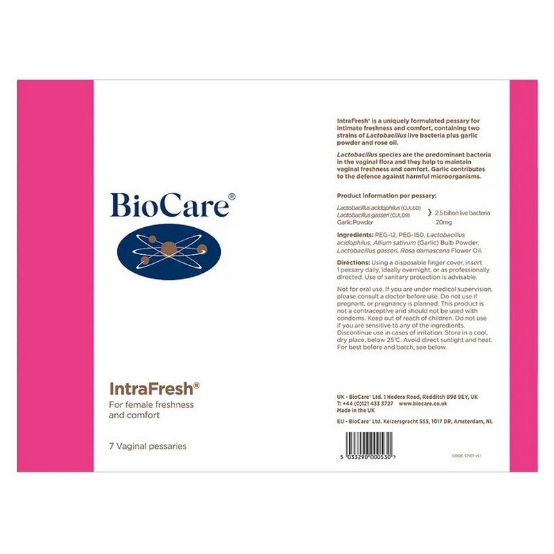 BioCare IntraFresh®  7 Pessaries