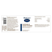 BioCare Artichoke & Lipase Complex 90 Capsules