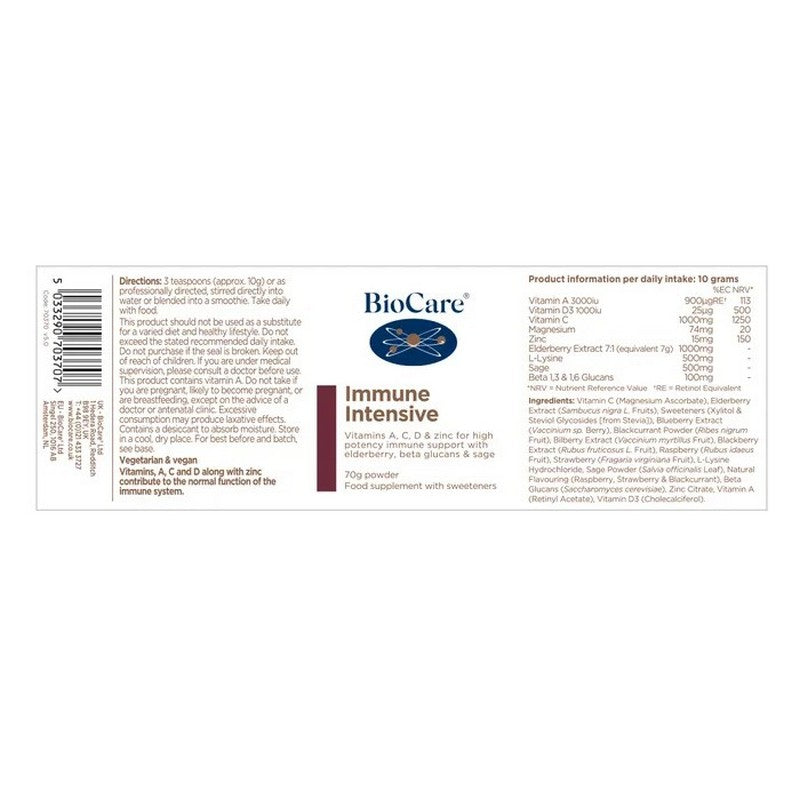 BioCare Immune Intensive 70g Powder