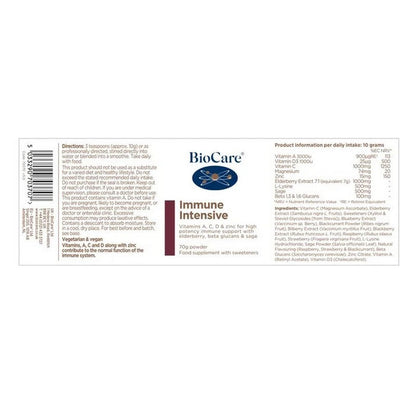 BioCare Immune Intensive 70g Powder