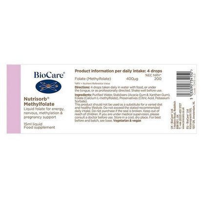 BioCare Nutrisorb® Methylfolate 15ml Liquid Drops