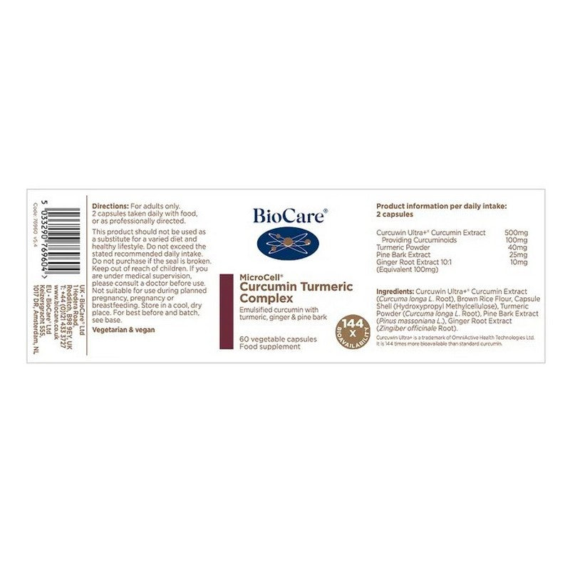 BioCare MicroCell® Curcumin Turmeric Complex 60 Capsules