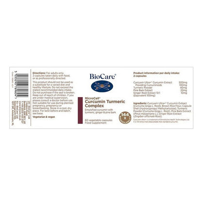 BioCare MicroCell® Curcumin Turmeric Complex 60 Capsules