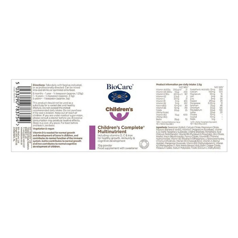 BioCare Children's Complete Multinutrient 75g Powder