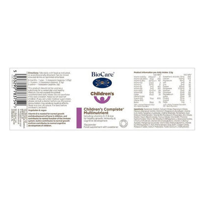 BioCare Children's Complete Multinutrient 75g Powder