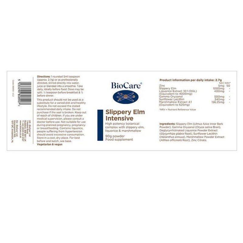 BioCare Slippery Elm Intensive 90g Powder