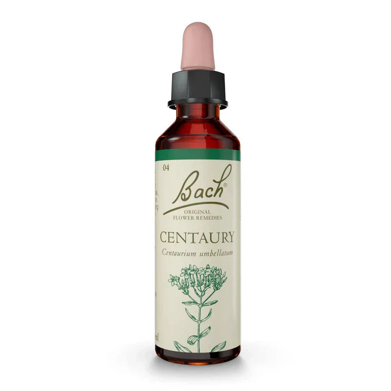 Bach Centaury dropper bottle on a white background