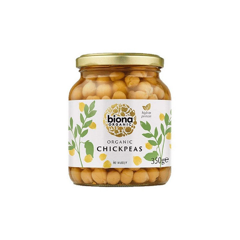 Biona Organic Chick Peas -in Glass jars 350g