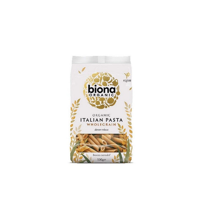 Biona Organic Wholewheat Penne Pasta 500g