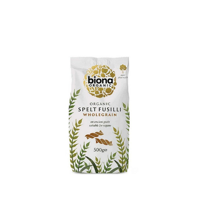 Biona Organic Wholemeal Spelt Fusilli Pasta 500g