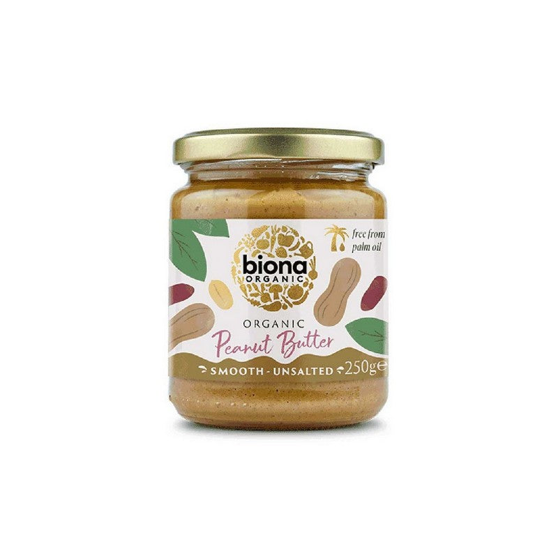 Biona Organic Peanut Butter Smooth No Salt 250g