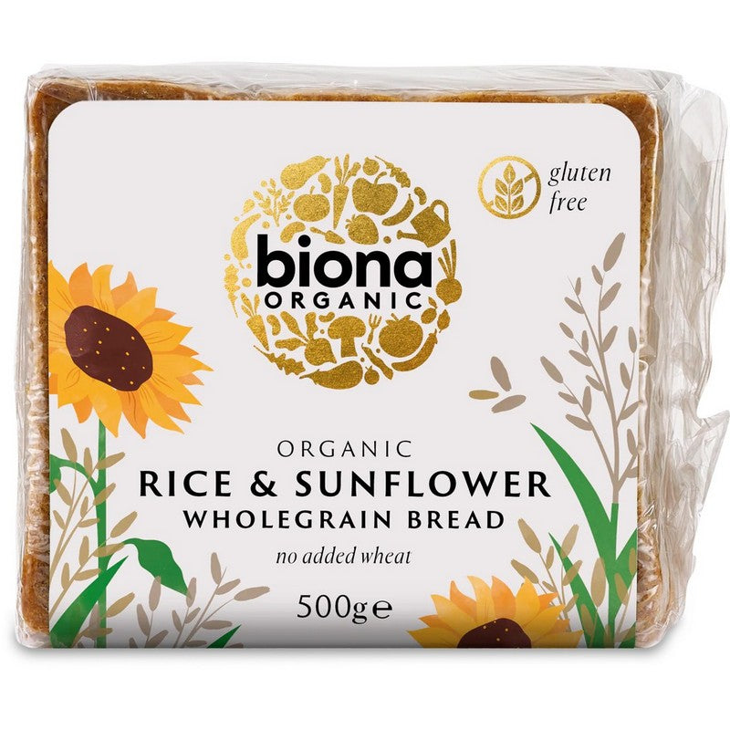 Biona Organic Rice & Sunflower Seed Bread 500g