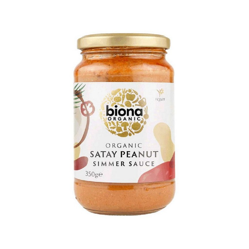 Biona Satay Spicy Peanut Simmer Sauce Organic 350g