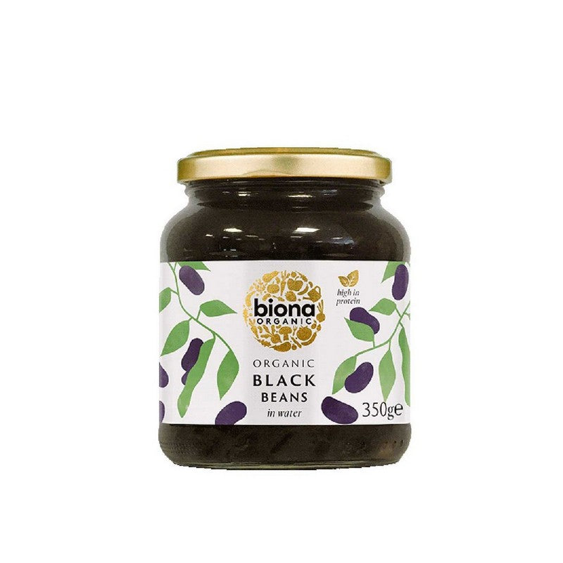 Biona Organic Black Beans in Glass Jars 350g