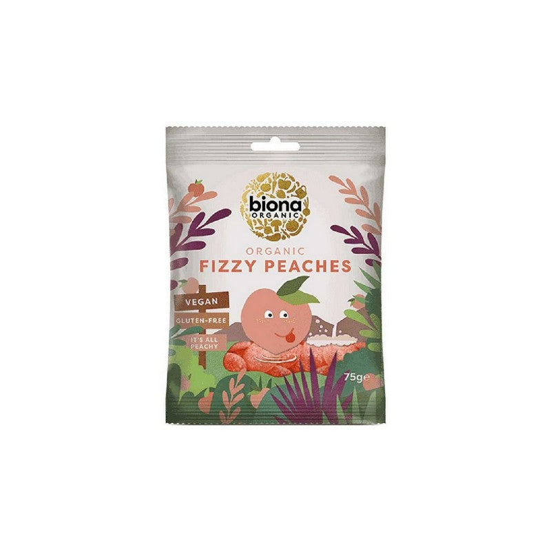 Biona Organic Vegan Fizzy Peaches 75g