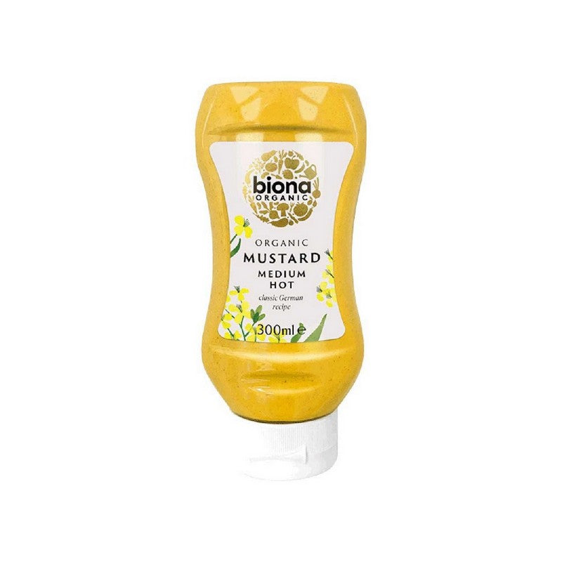 Biona Organic Medium Hot Mustard Squeezy 300ml