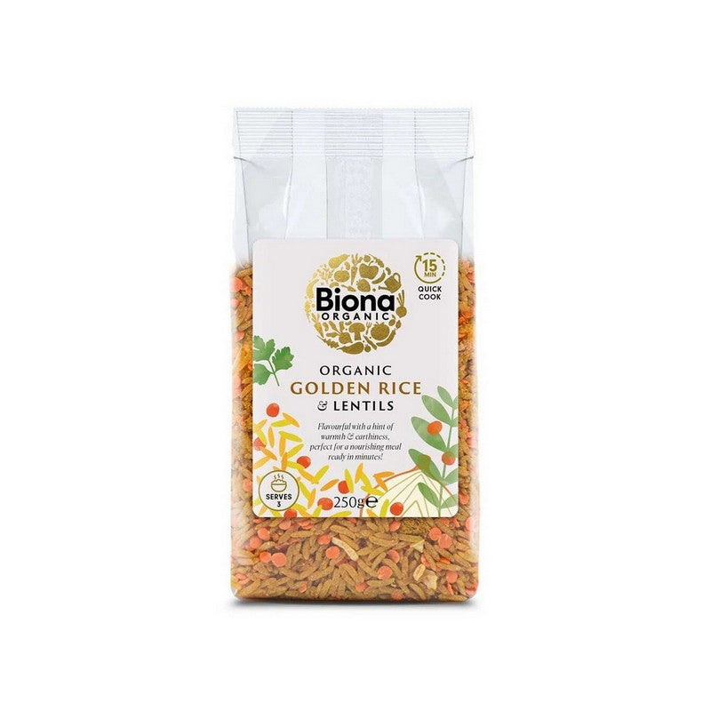 Biona Organic Golden Rice & Lentils 250g