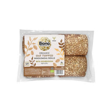 Biona Organic Oat Topped Wholemeal Rolls  300g