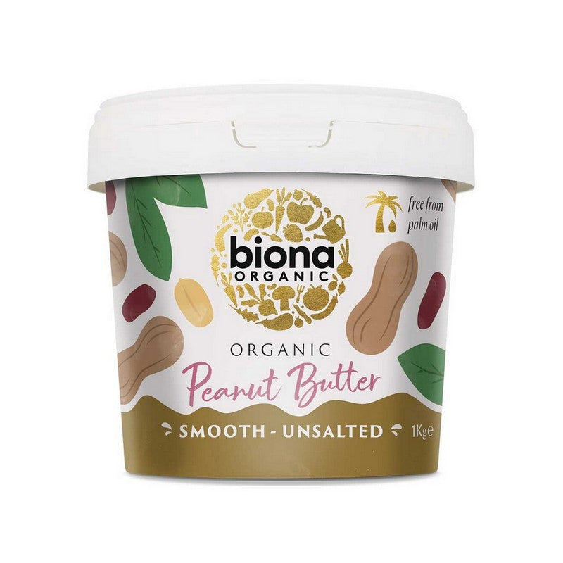 Biona Organic Peanut Butter Smooth Unsalted 1KG
