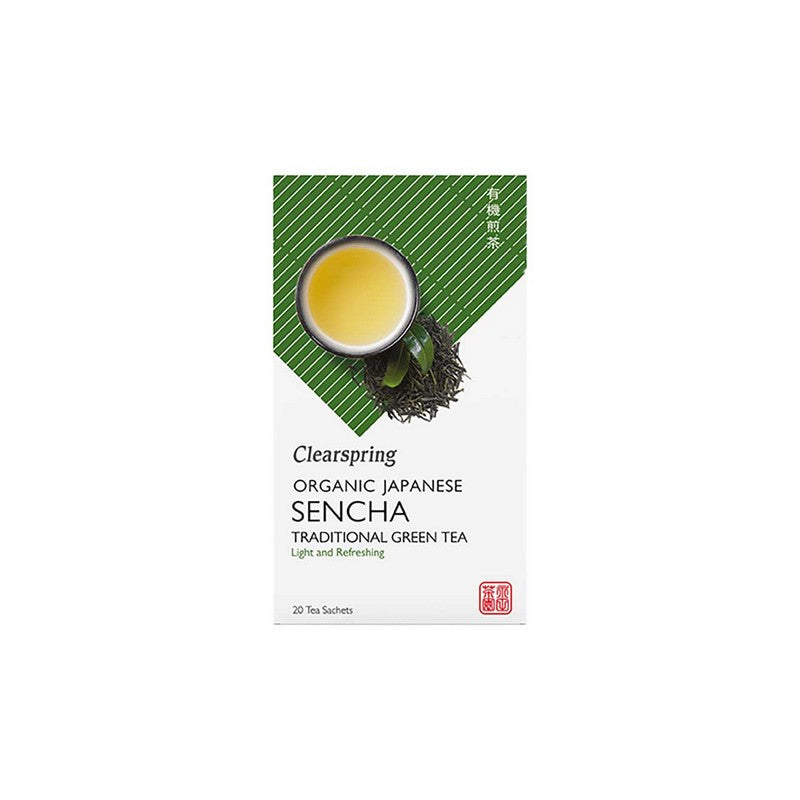 Clearspring Organic Japanese Green Tea Sencha tea bags/box 20 teabags