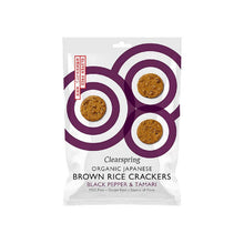 Clearspring Organic Japanese Brown Rice Crackers - Black Pepper & Tamari 40g