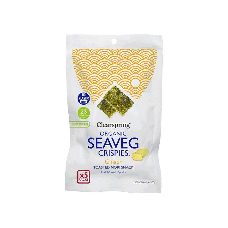 Clearspring Ginger - Organic Seaveg Crispies Multipack  20g