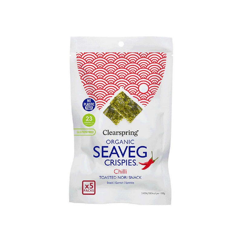 Clearspring Chilli - Organic Seaveg Crispies Multipack  20g