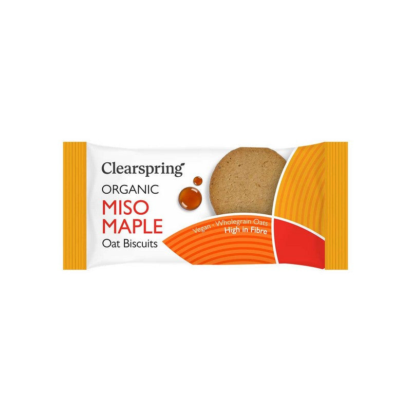 Clearspring Organic Oat Biscuits - Miso Maple 40g