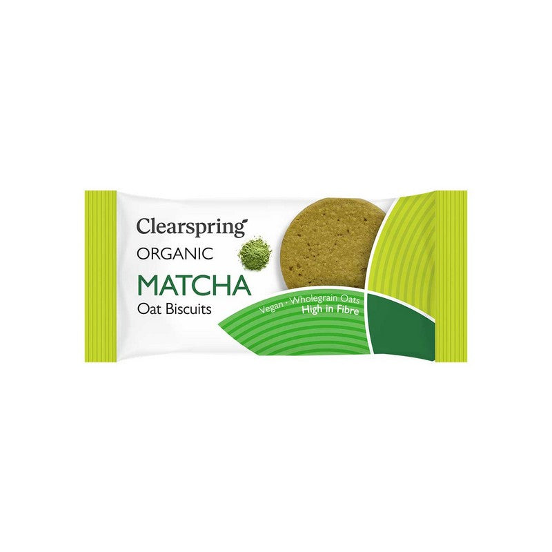 Clearspring Organic Oat Biscuits - Matcha 40g