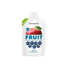 Clearspring Organic FRUIT 100% Fruit Puree - Apple & Blueberry 100g