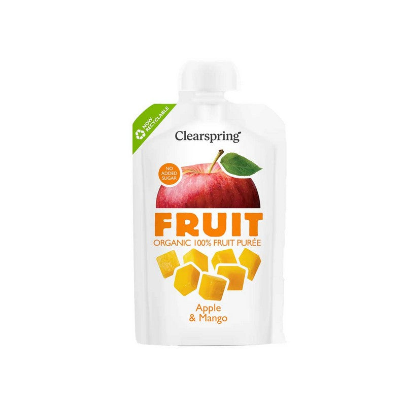 Clearspring Organic FRUIT 100% Fruit Puree - Apple & Mango 100g