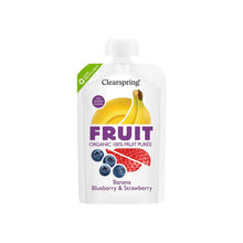 Clearspring Organic FRUIT 100% Fruit Puree - Banana Blueberry & Strawberry 100g