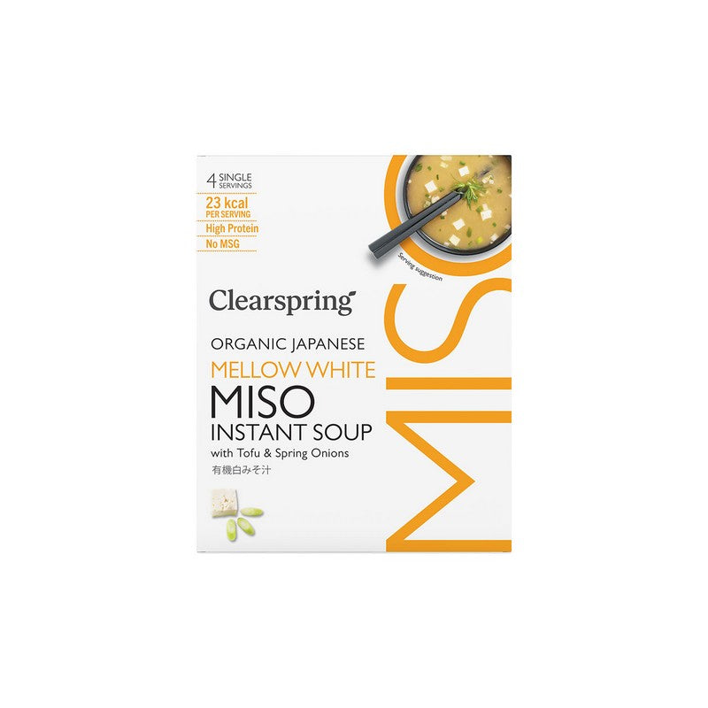 Clearspring Organic Miso Soup - White with Tofu 4 x 8g Pack
