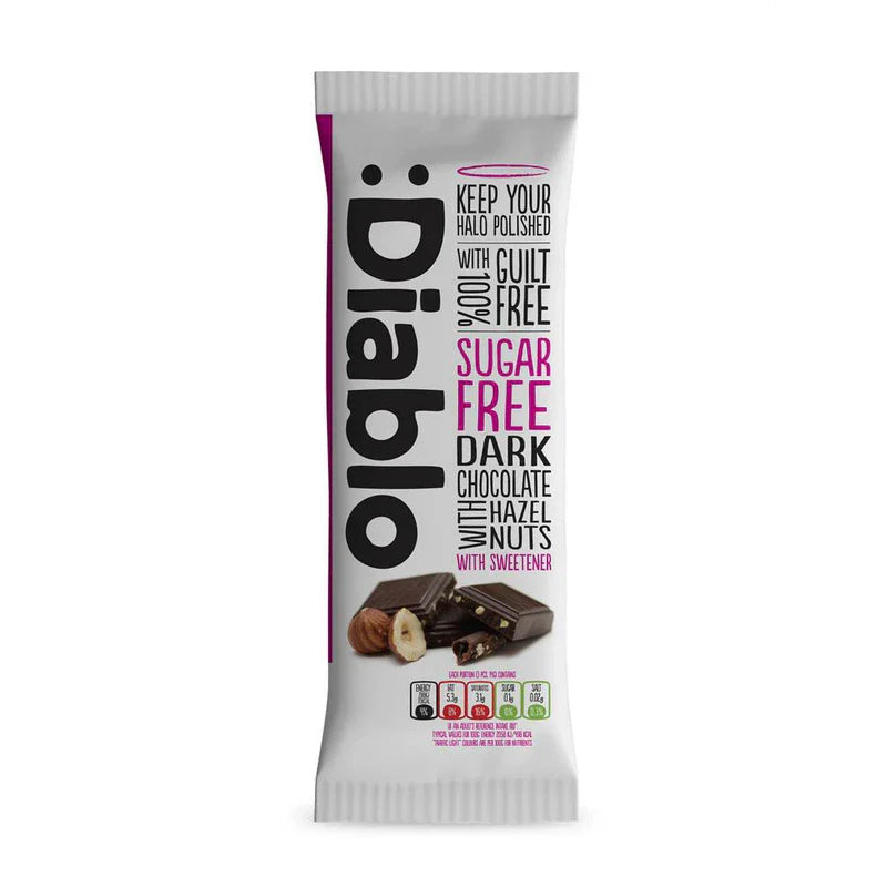 Diablo Sugar Free Dark Chocolate & Hazelnut 85g