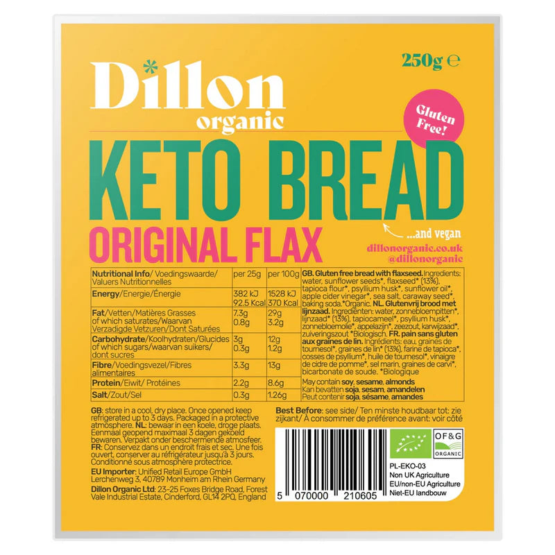 Dillon Original Flax Keto Bread 250g