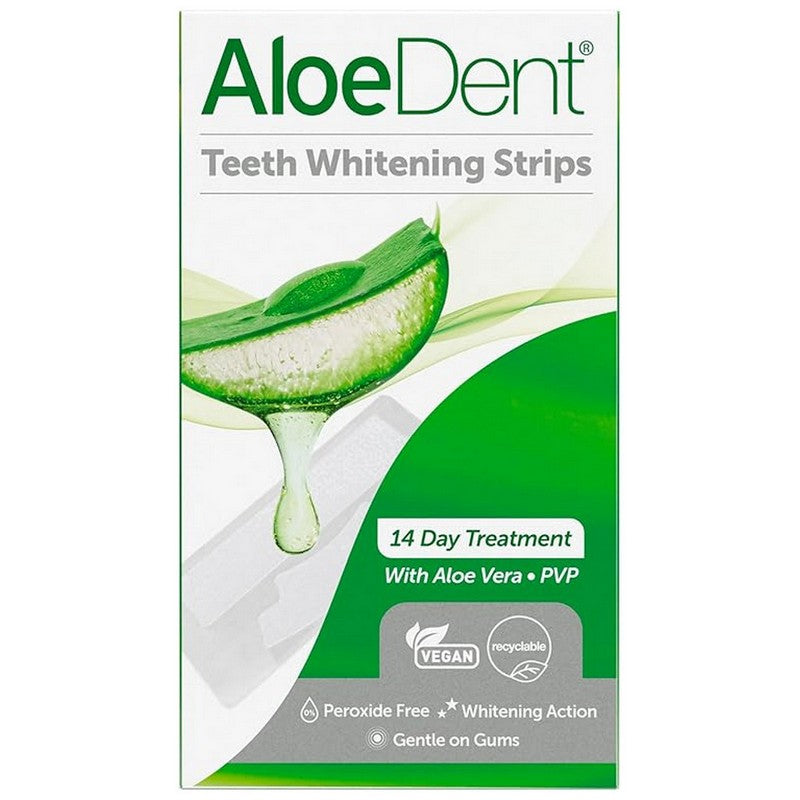 Aloe Dent Teeth Whitening Strips 14 Day Treatment