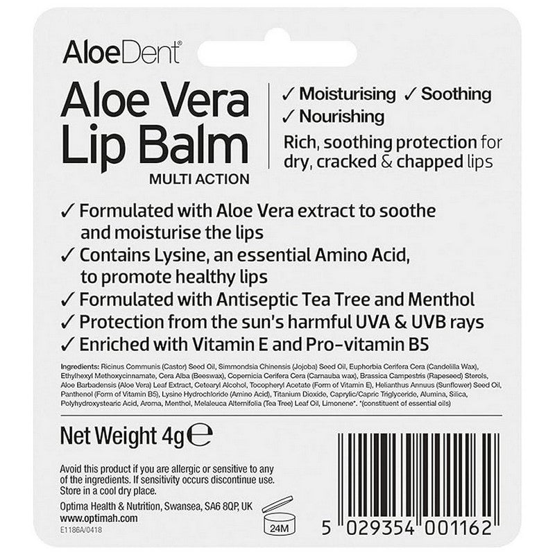 Aloe Dent Aloe Vera Lip Balm 4g