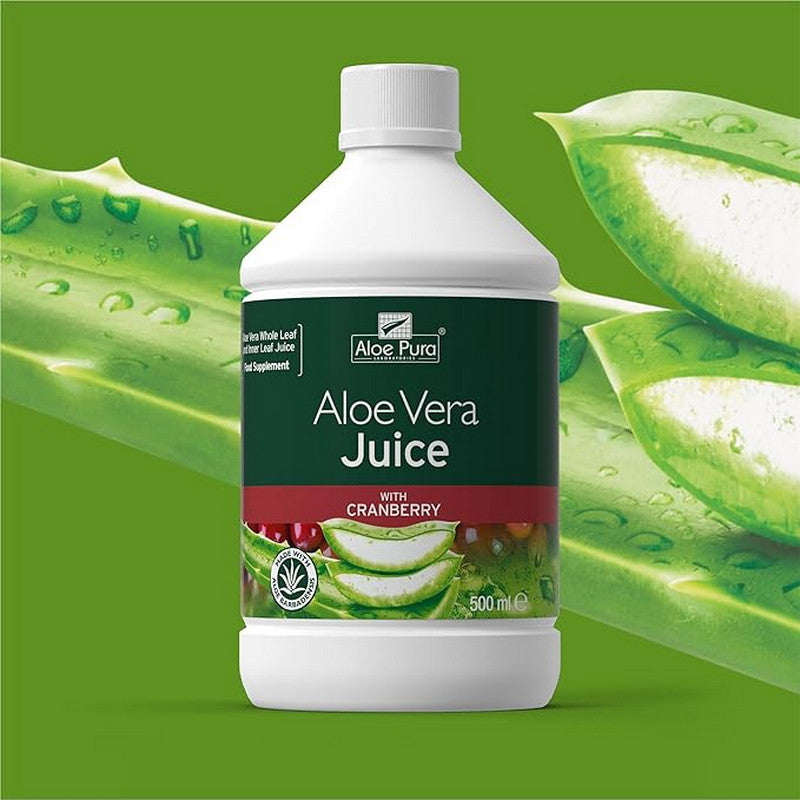 Aloe Pura Aloe Vera Juice Max Strength Cranberry 500ml