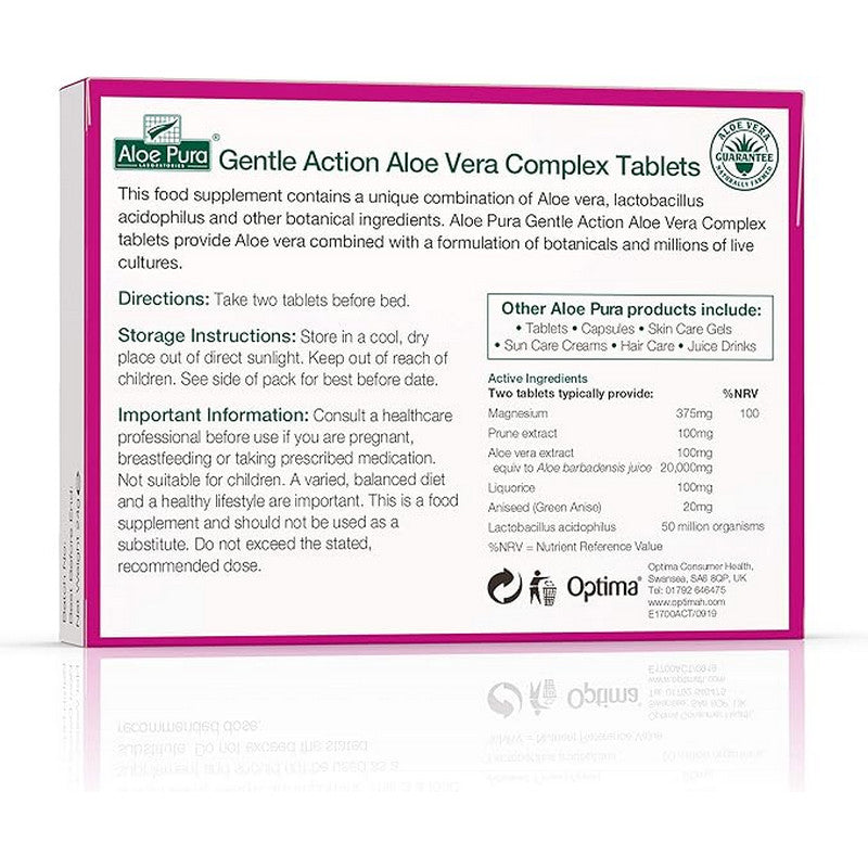 Aloe Pura  Aloe Vera Gentle Action Complex 30 Tablets