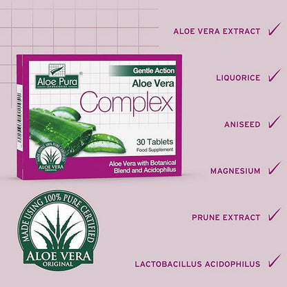 Aloe Pura  Aloe Vera Gentle Action Complex 30 Tablets