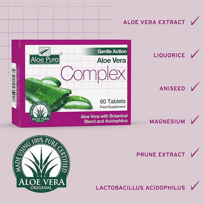 Aloe Pura  Aloe Vera Gentle Action Complex 60 Tablets