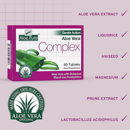 Aloe Pura  Aloe Vera Gentle Action Complex 60 Tablets