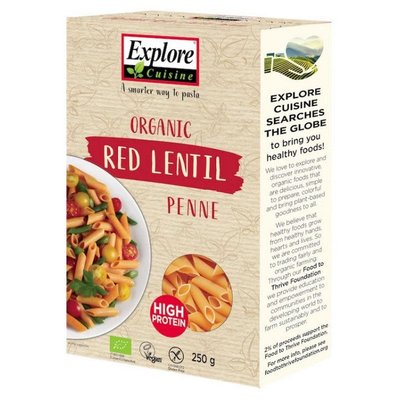 Explore Cuisine Organic Red Lentil Penne 225g