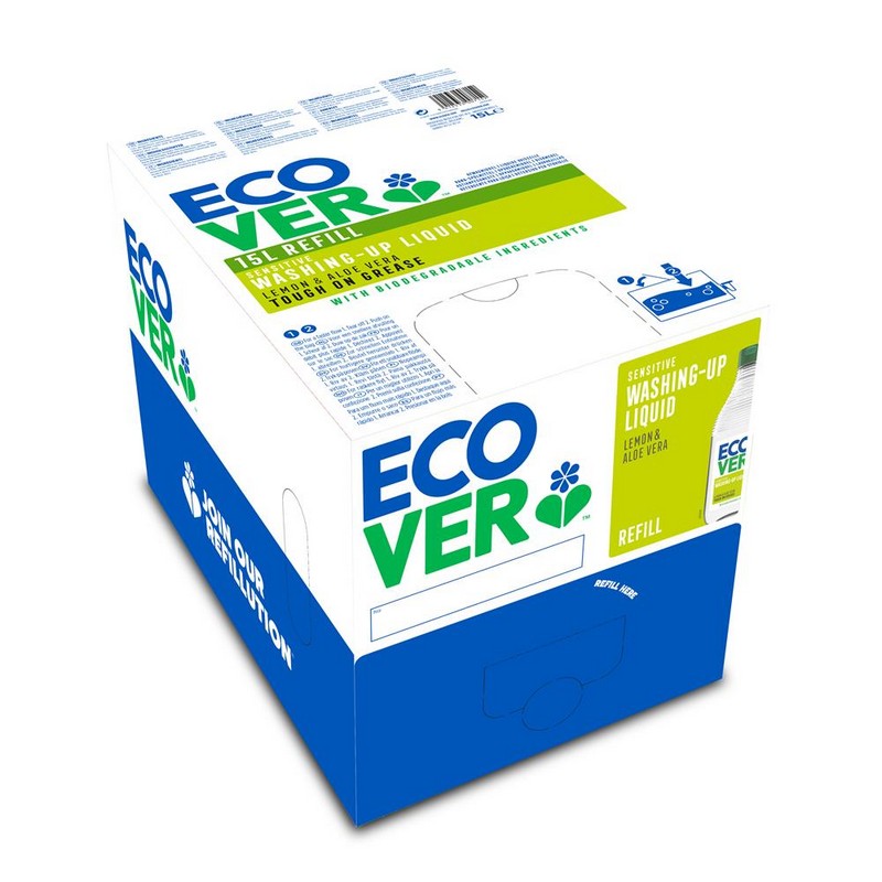 Ecover Washing up Liquid - Lemon & Aloe Vera 15L Refill