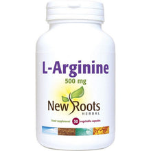 New Roots L-Arginine 500mg 50 Veg Capsules