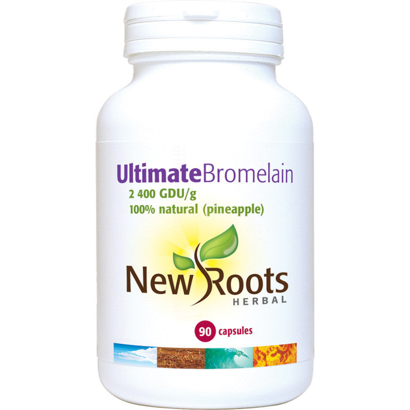 New Roots Ultimate Bromelain 2,400 500mg 90 Veg Capsules